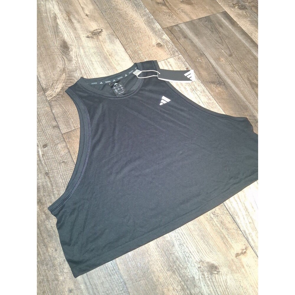 NEW! Women's Adidas Train Essentials Boxy Workout Tank Top, Black XL - Picture 2 of 8